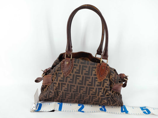 FENDI Zucca pattern Fendi Zucca handbag mini Boston bag handbag