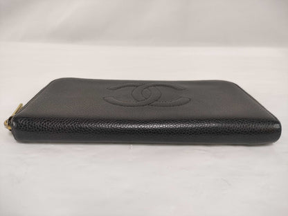 Chanel Caviar Leather Wallet with Coco Mark, Black
