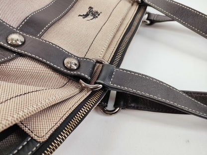 BURBERRY Handbag Tote Bag Gray Canvas Tote Bag