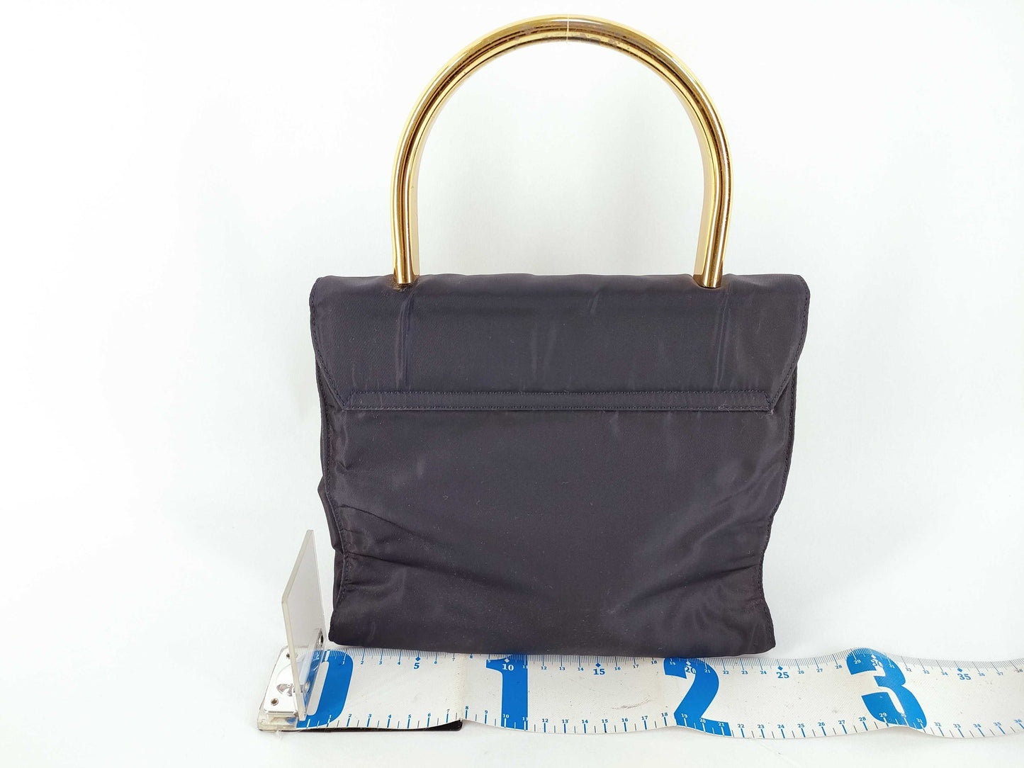 PRADA Nylon Prada Handbag Navy