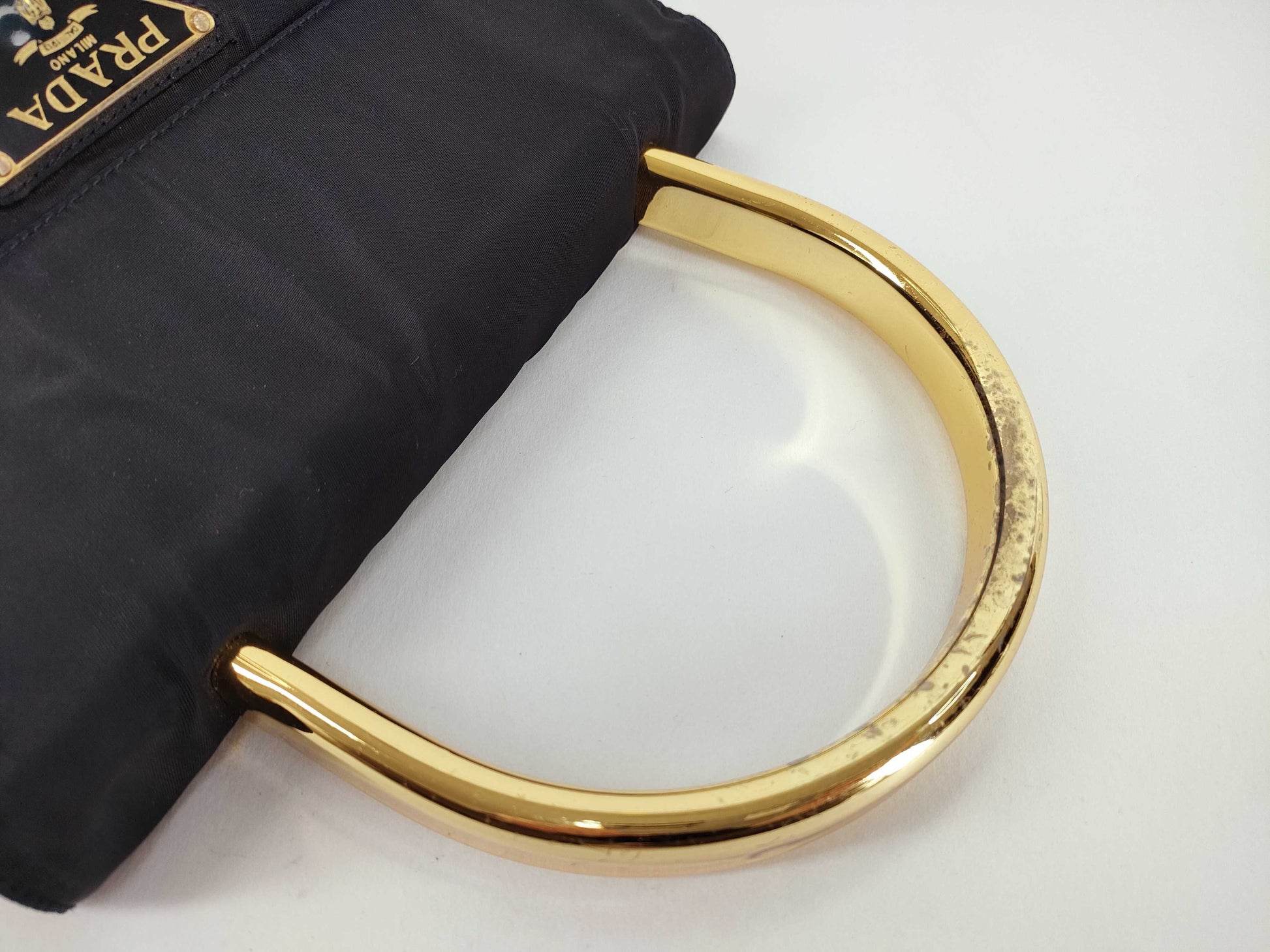 PRADA Nylon Prada Handbag Navy