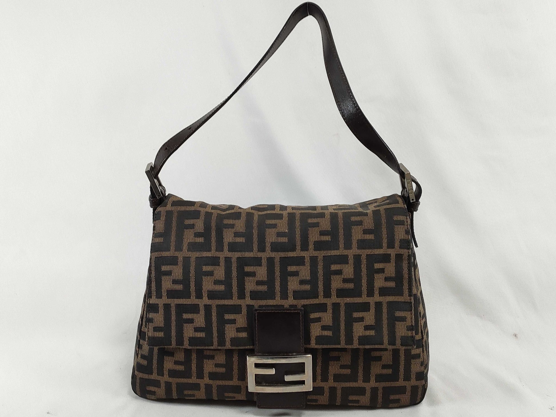 FENDI Zucca Mamma Bucket Shoulder Bag