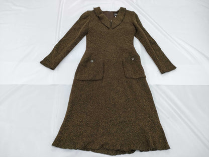 CHANEL Tweed Long Dress P09265V05806 Size 40 Dress