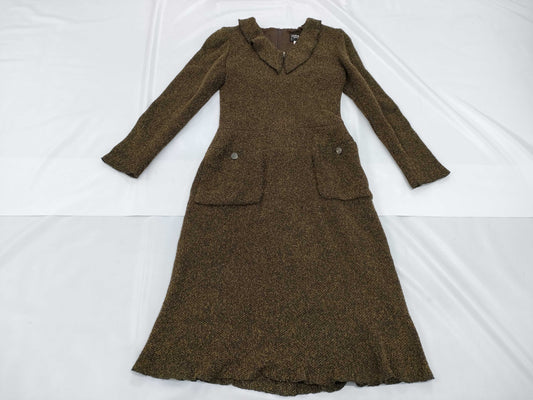 CHANEL Tweed Long Dress P09265V05806 Size 40 Dress