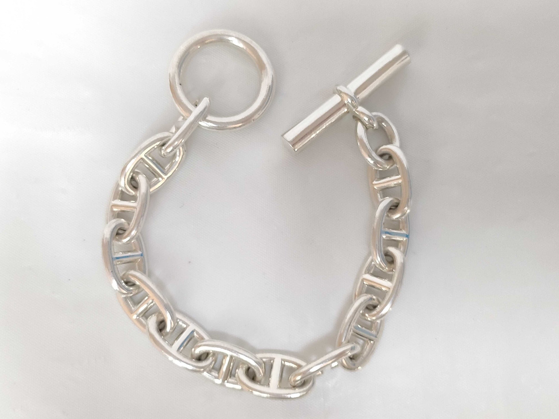 HERMES Chaine d'Ancre Bracelet, AG925, 62.2g, Bracelet/Bangle