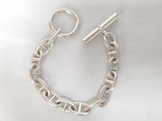 HERMES Chaine d'Ancre Bracelet, AG925, 62.2g, Bracelet/Bangle