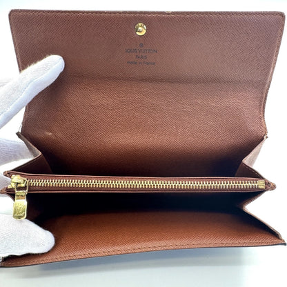 LOUIS VUITTON Monogram Monogram Portefeuille Sarah Wallet