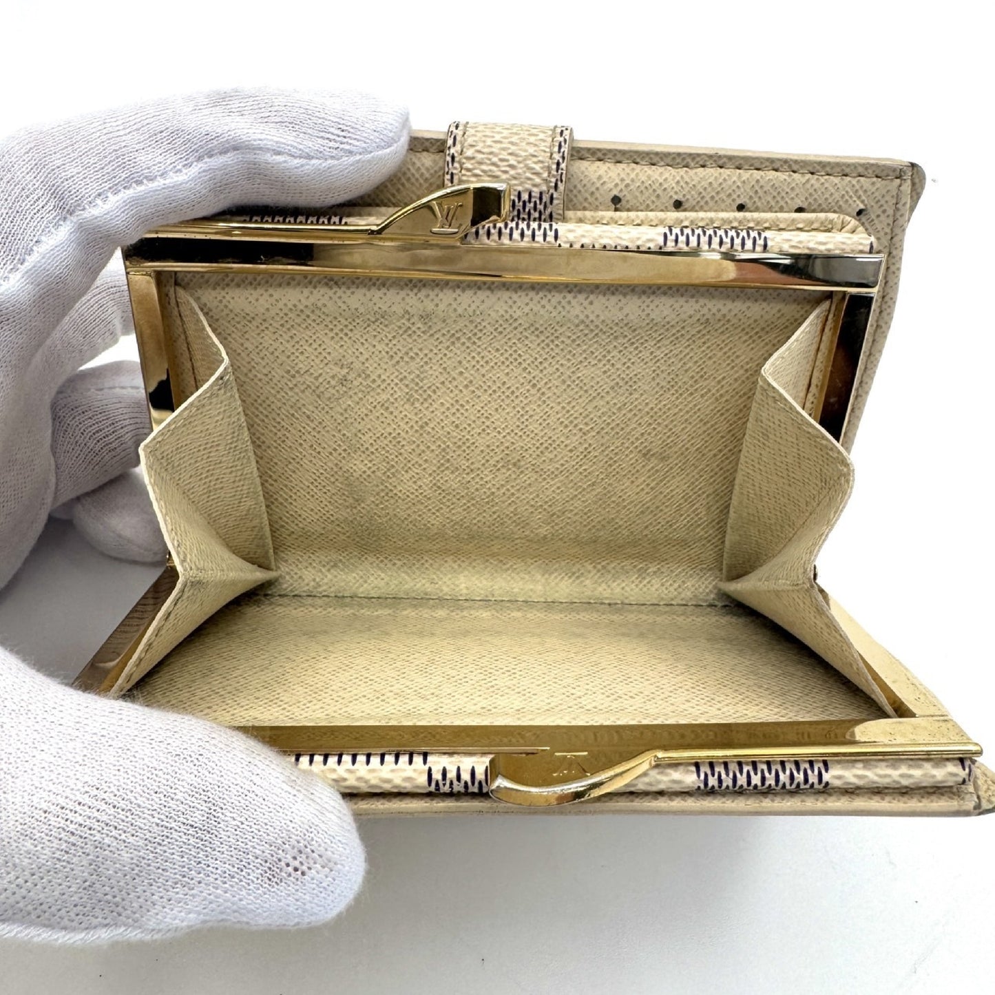 LOUIS VUITTON Damier Azur Damier Portefeuille Viennois Clasp Wallet