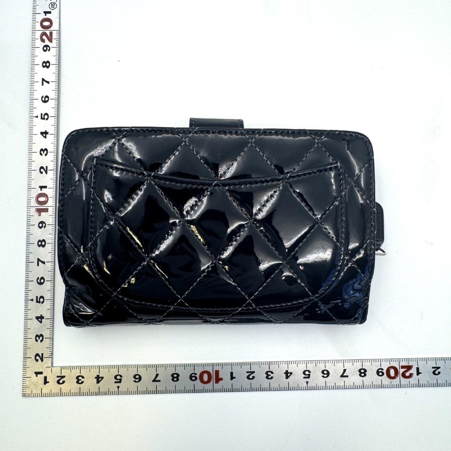 CHANEL Enamel Coco Mark Wallet Black Wallet