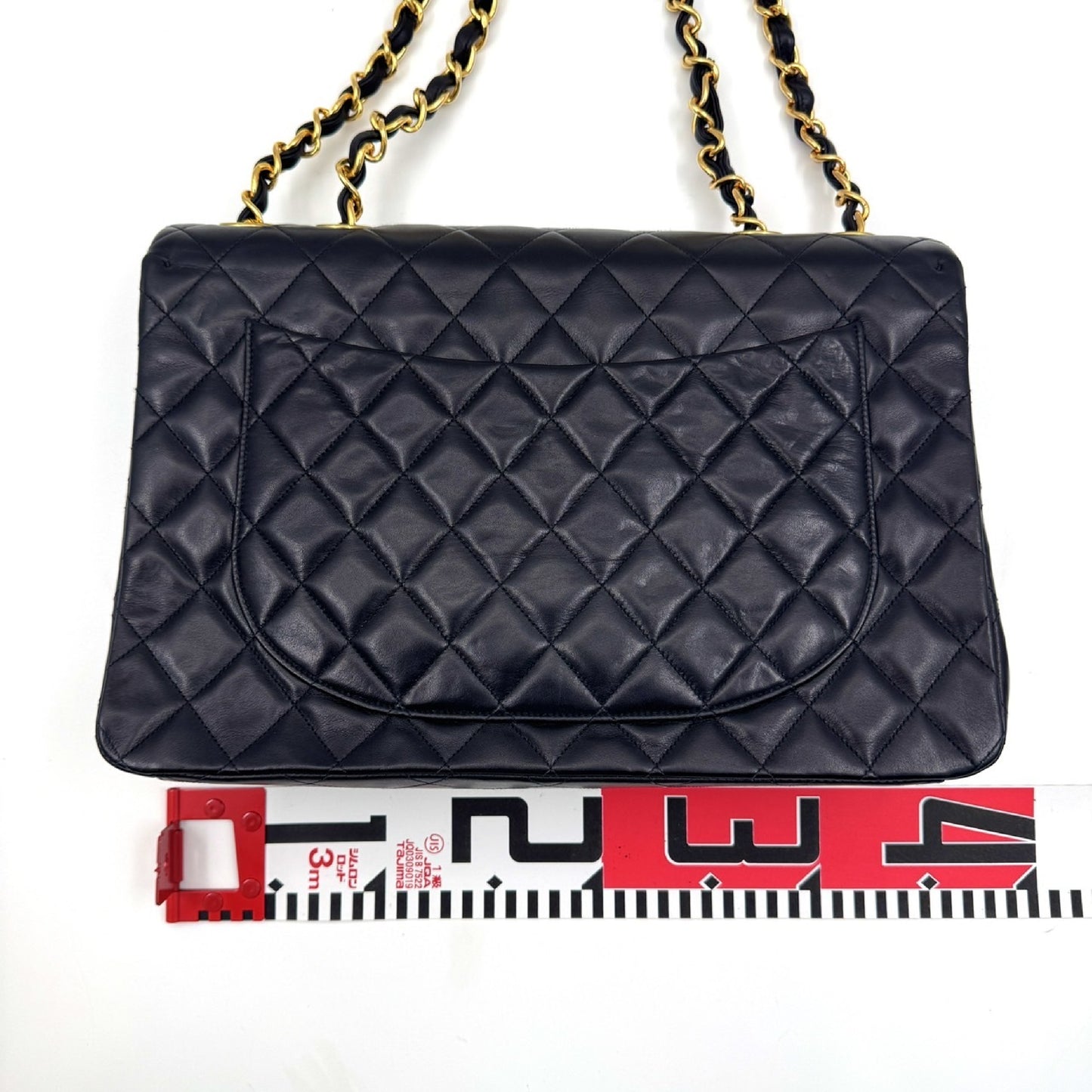 CHANEL Matelasse Deca Matelasse 34 Lambskin Black with Gold Hardware Shoulder Bag