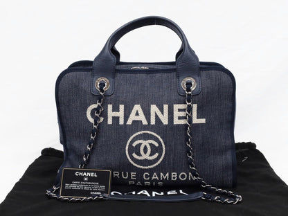 CHANEL Deauville Boston Shoulder Bag