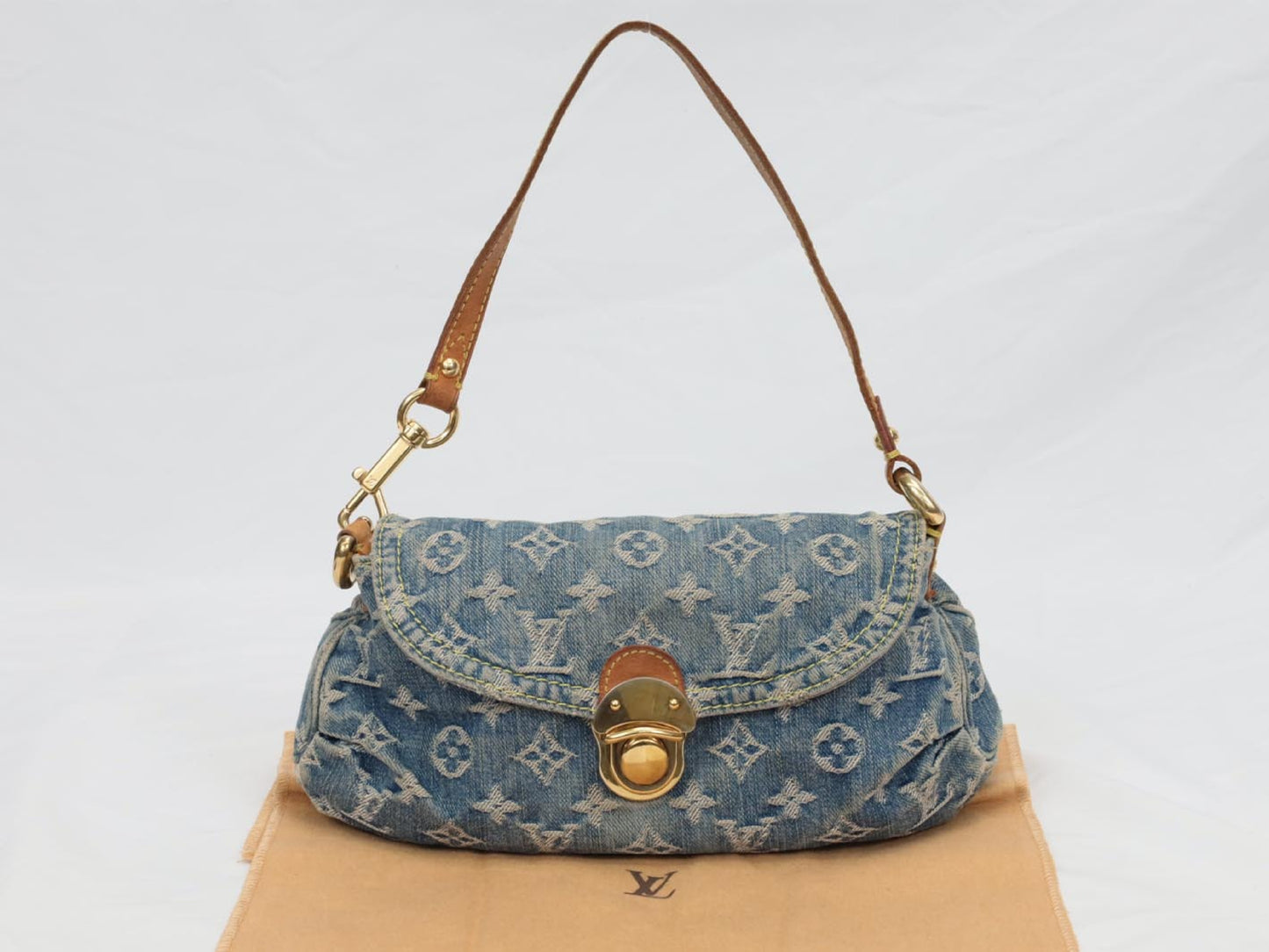 LOUIS VUITTON Monogram Denim Mini Pretty Shoulder Bag