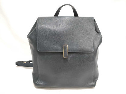 VALEXTRA Iside Backpack in Caviar Skin with Turnlock, Black