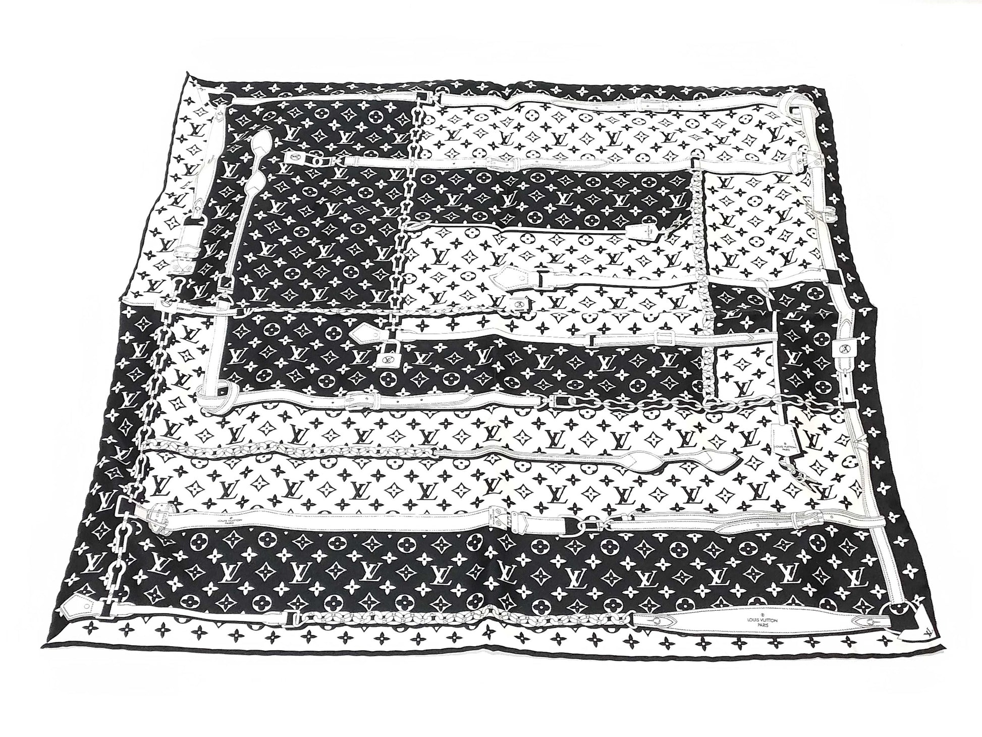 LOUIS VUITTON Monogram Confidential Scarf M77351/MR1221 with tag AB Other accessories