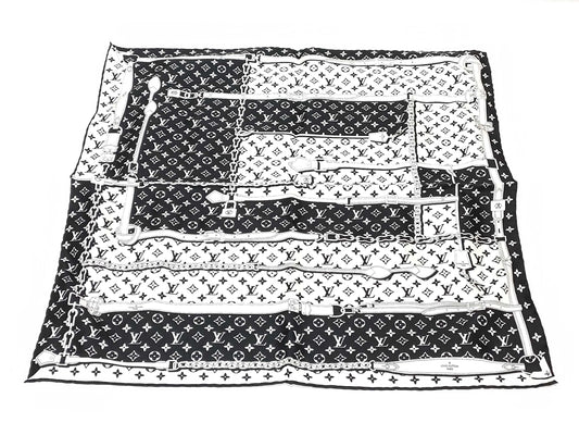 LOUIS VUITTON Monogram Confidential Scarf M77351/MR1221 with tag AB Other accessories