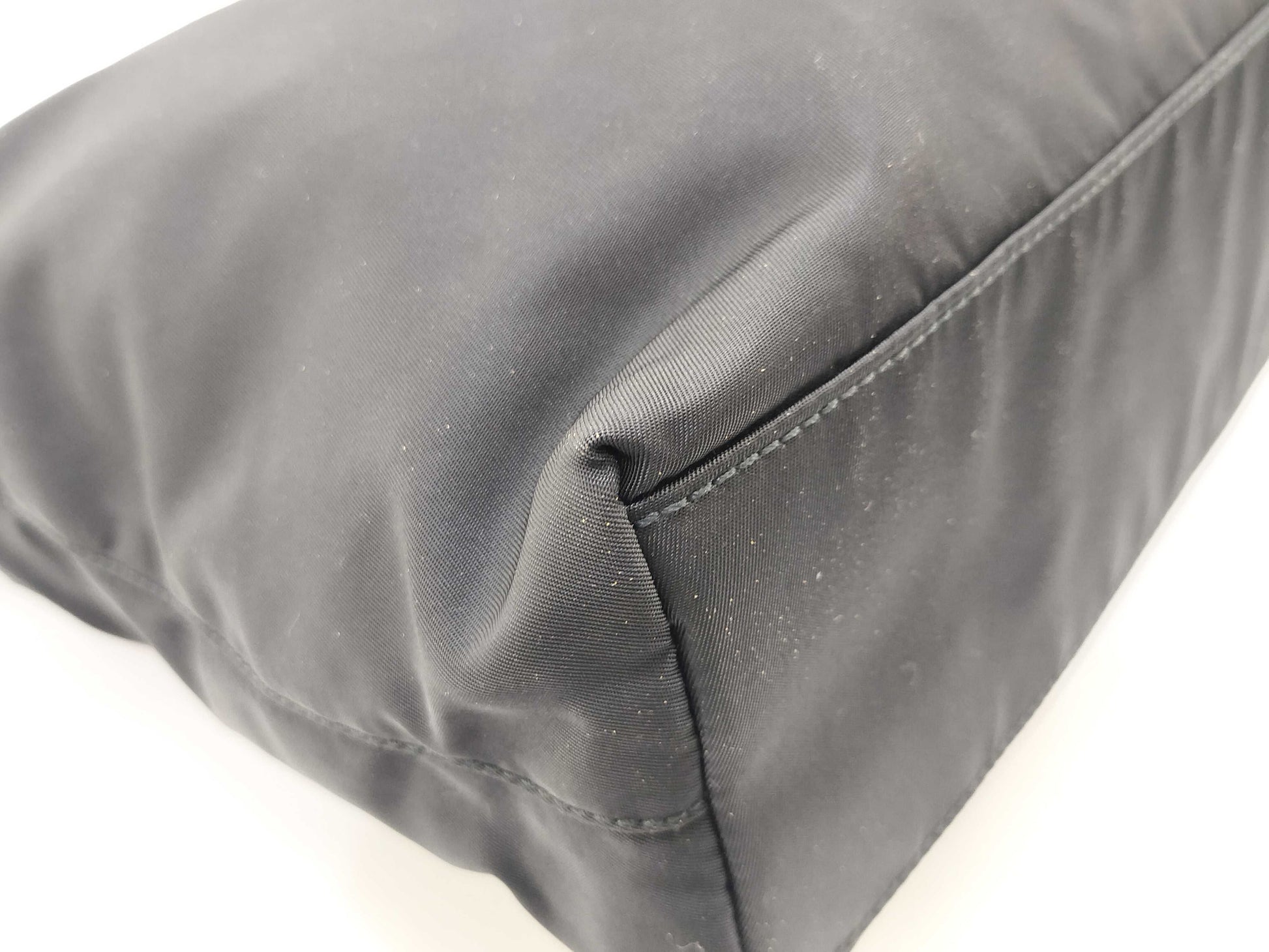 PRADA Nylon Triangle Logo Tote Bag B8484 Black W25cm Handbag