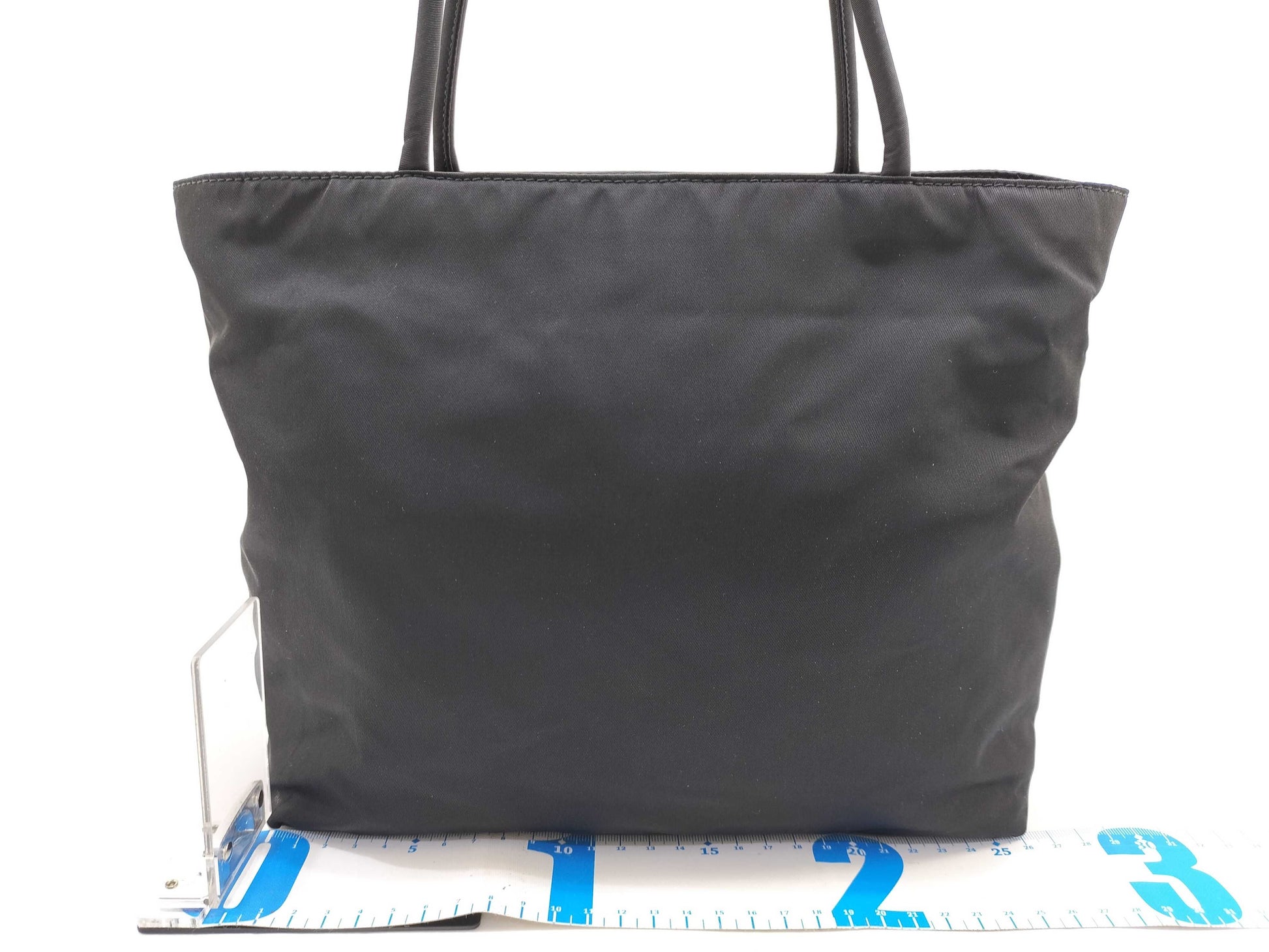 PRADA Nylon Triangle Logo Tote Bag B8484 Black W25cm Handbag