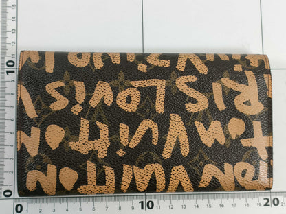 LOUIS VUITTON M92190 Monogram Graffiti Pochette Porte Monnaie Credit Long Wallet