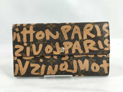 LOUIS VUITTON M92190 Monogram Graffiti Pochette Porte Monnaie Credit Long Wallet