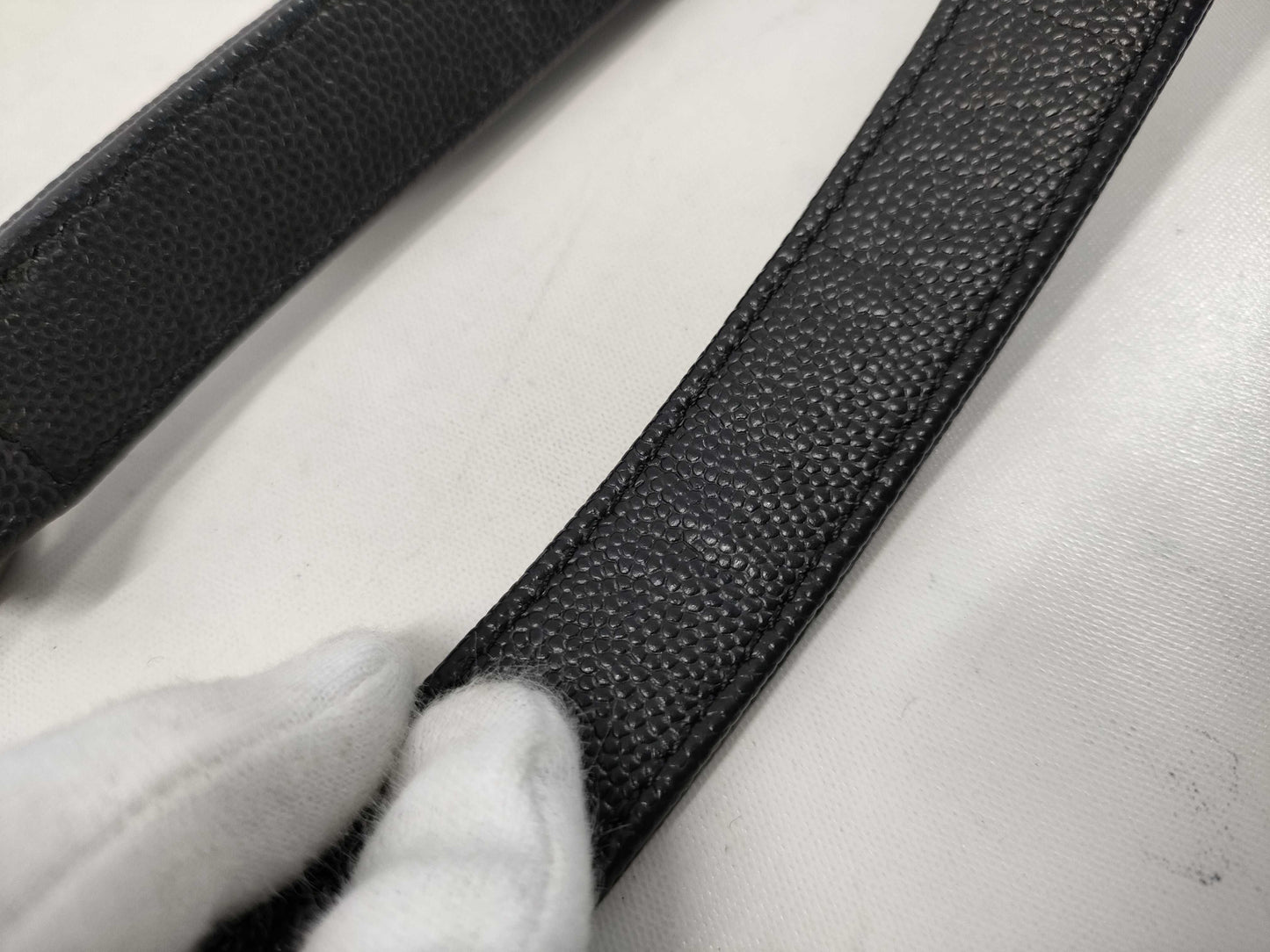 CHANEL Boy Chanel Caviar Skin Chevron Black Shoulder Bag, No. 25, A67086