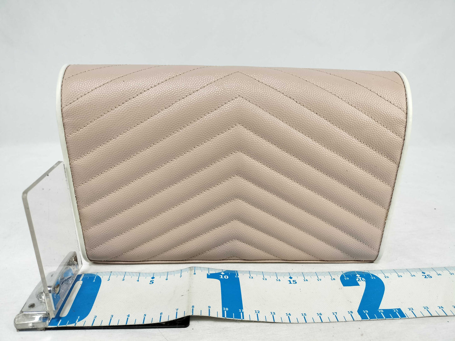 SAINT LAURENT Saint Laurent Paris Cassandra Chain Wallet, Pink Beige, 377828, 2018 Shoulder Bag