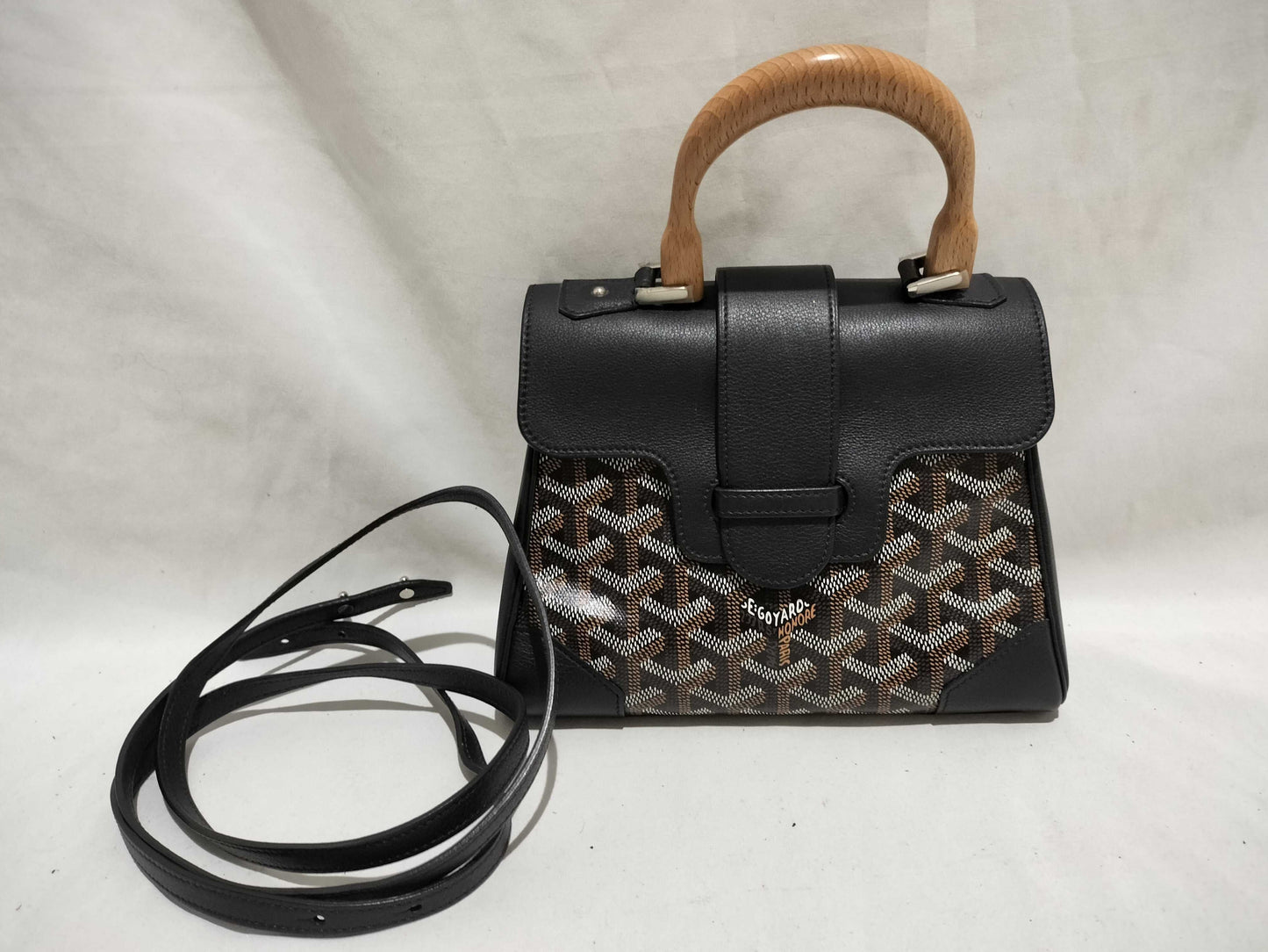 GOYARD Goyard Saigon Mini Shoulder Handbag in Black