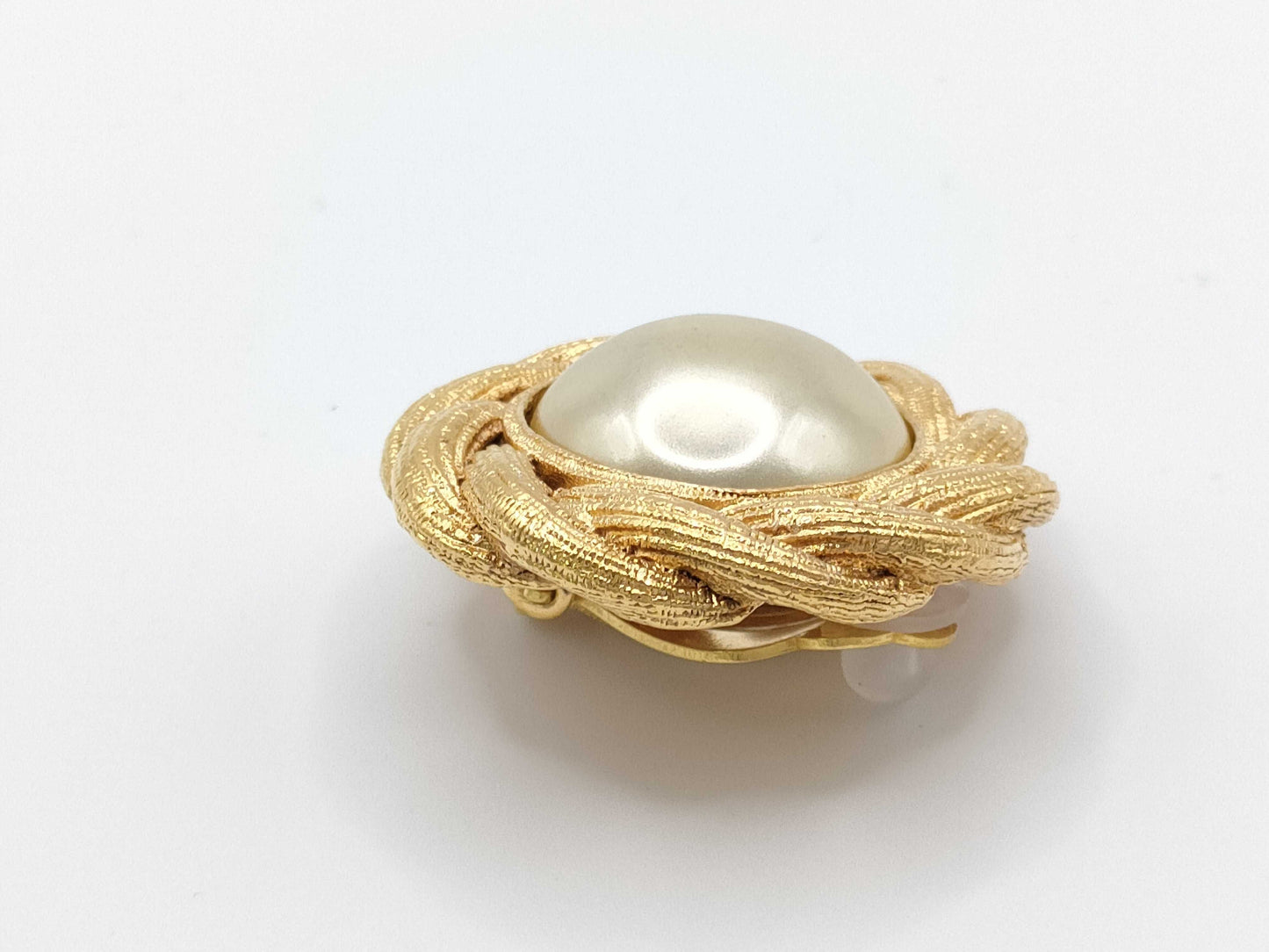 CHANEL Faux Pearl Earrings