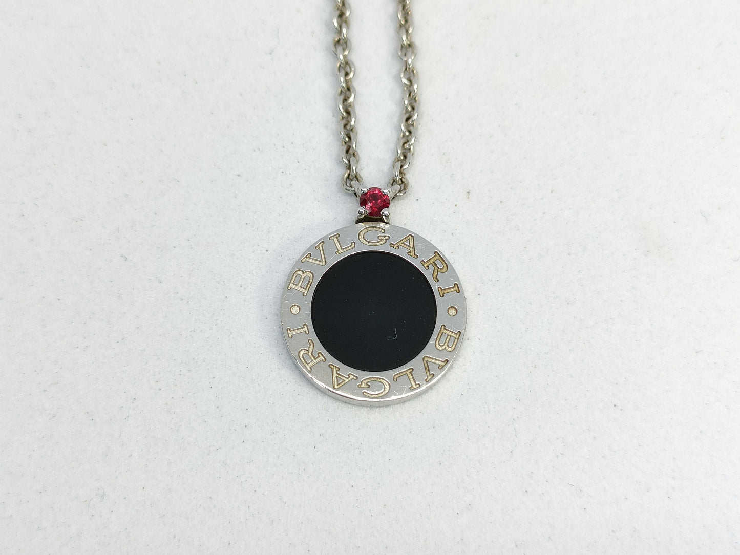 BVLGARI BVLGARI/BVLGARI BVLGARI/356910/Save the Children Necklace/SV925/Ag925/Approx. 7.7g/Ruby/Onyx/P6FR4X Necklace