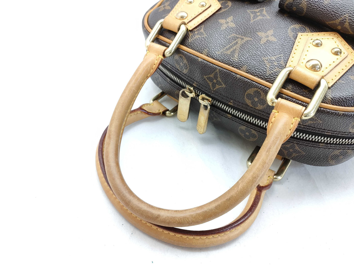 LOUIS VUITTON Monogram Manhattan PM M40026 VI0036 Brown Handbag