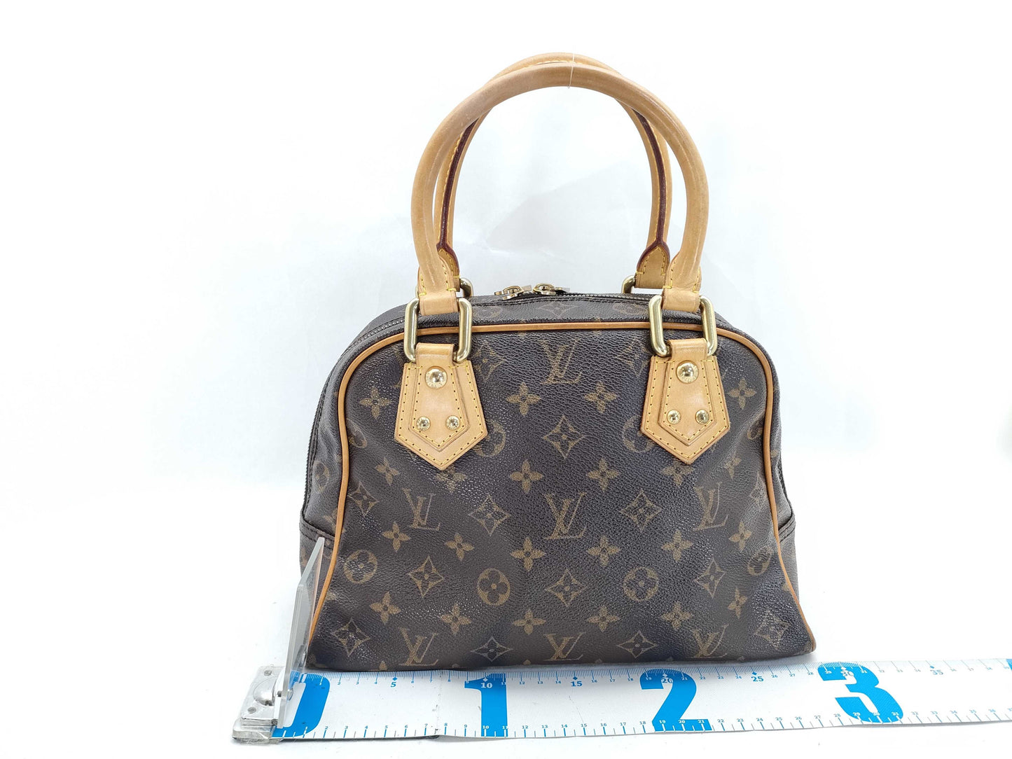 LOUIS VUITTON Monogram Manhattan PM M40026 VI0036 Brown Handbag