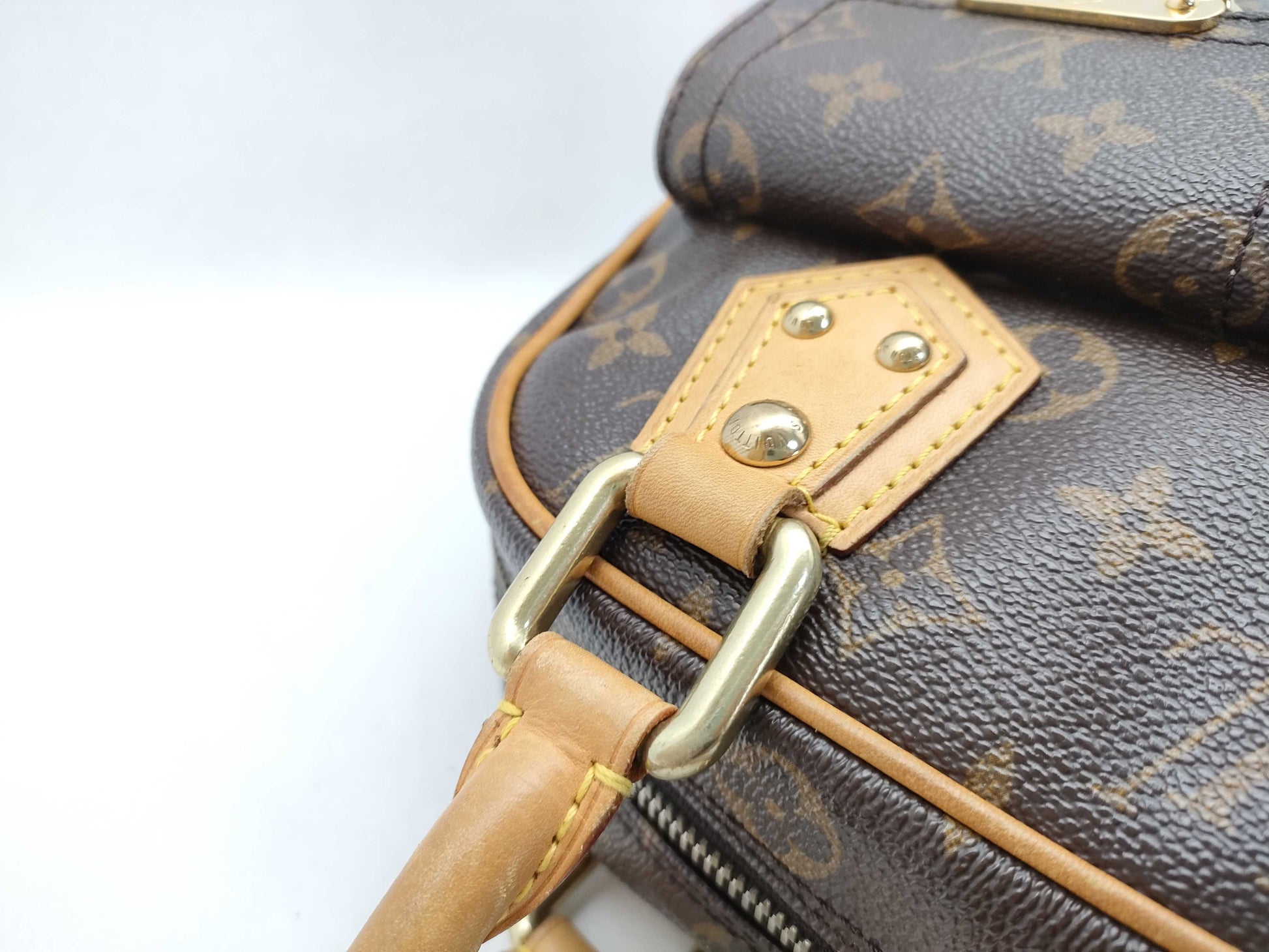 LOUIS VUITTON Monogram Manhattan PM M40026 VI0036 Brown Handbag