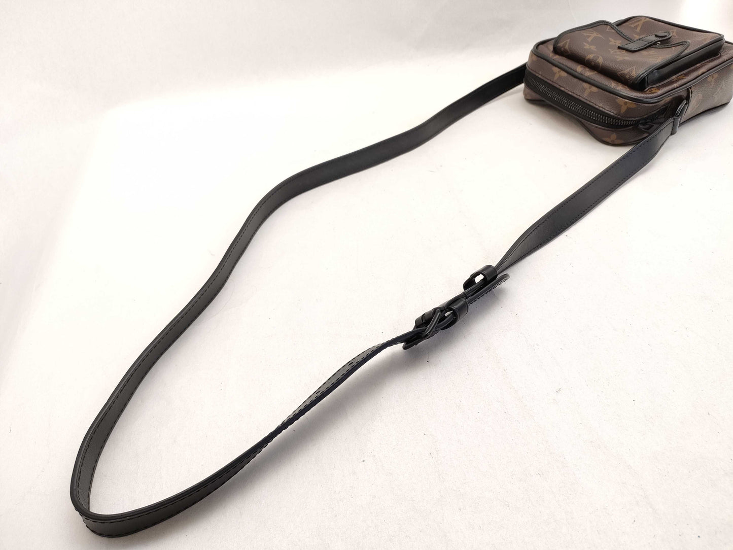 LOUIS VUITTON Monogram Macassar Christopher Wearable Wallet M69404 Brown x Black Shoulder Bag