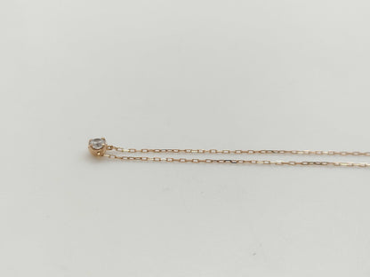 4℃ Clear Stone K10 0.8g Necklace 