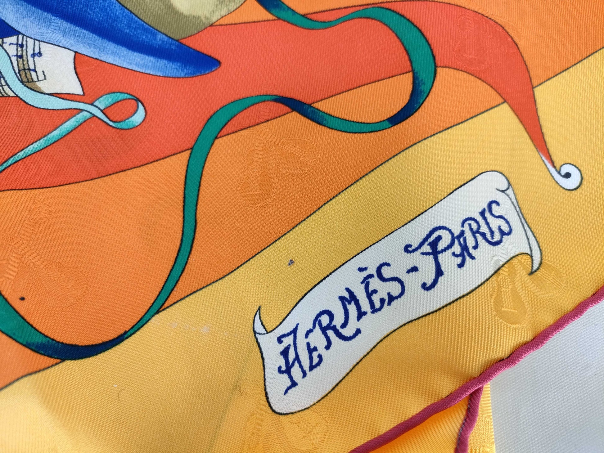 HERMES Carré Hermes Scarf Carré 90 LE CARNAVAL DE VENISE Venice Carnival Orange Other Accessories