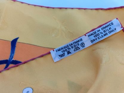 HERMES Carré Hermes Scarf Carré 90 LE CARNAVAL DE VENISE Venice Carnival Orange Other Accessories