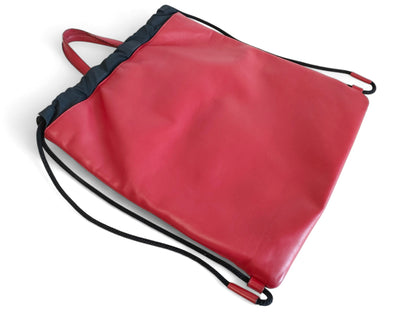 GUCCI GUCCI Ghost Collection Red Logo Leather Backpack Shoulder Bag