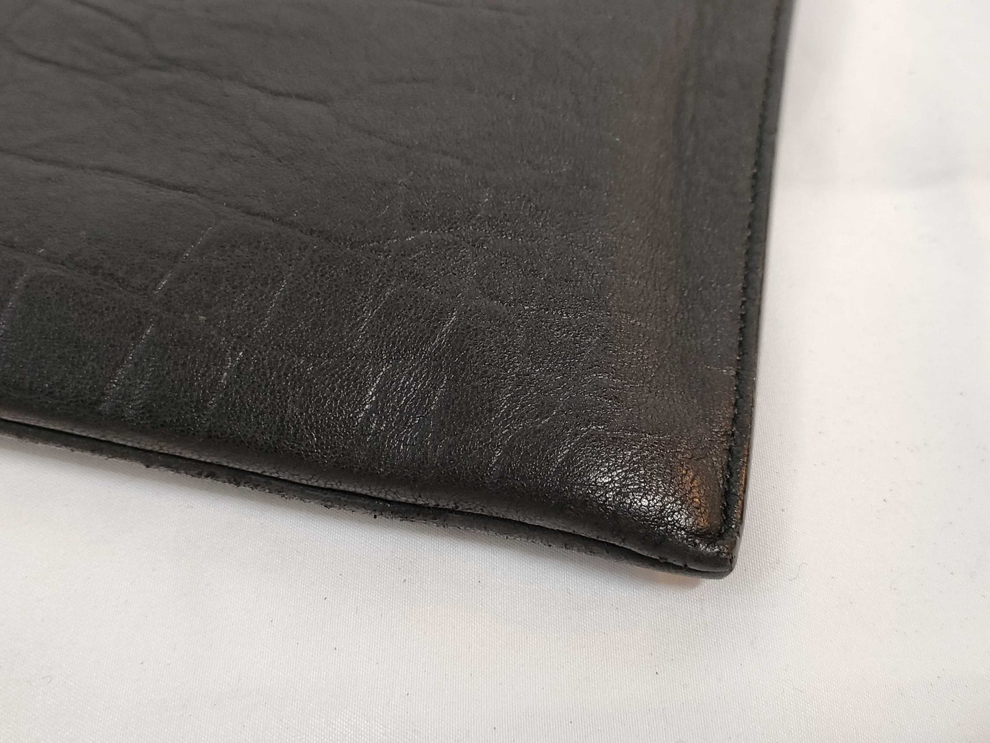 SAINT LAURENT YSL CROCO-EMBOSSED CLUTCH BAG