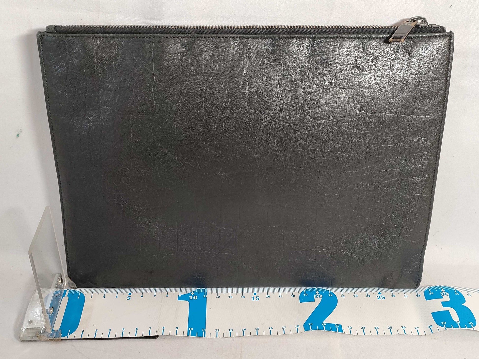 SAINT LAURENT YSL CROCO-EMBOSSED CLUTCH BAG