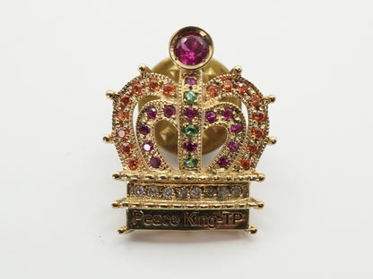 Colored Stone Multi Diamond K14 3.5g Brooch 