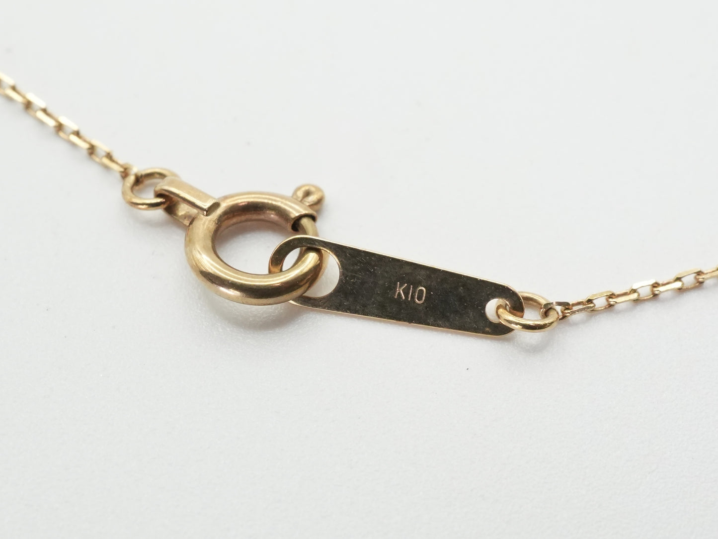 Vendome Aoyama Colored Stone, Clear Stone, Diamond, K10 1.4g Necklace 