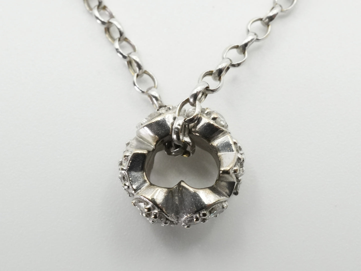 Ponte Vecchio D0.22ct K18WG/750 2.8g Necklace 
