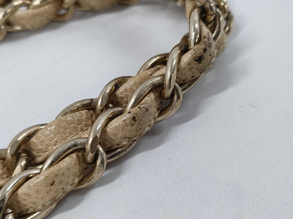 CHANEL Caviar Skin Chain Shoulder Bag with Large Coco Mark Tote Bag