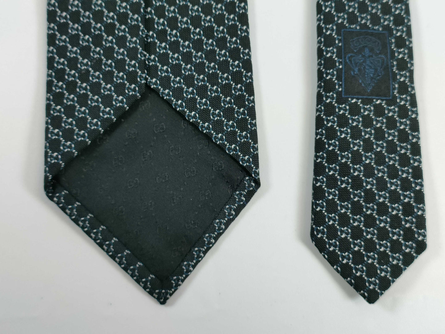 GUCCI GG Pattern Cupro Tie Black Tie