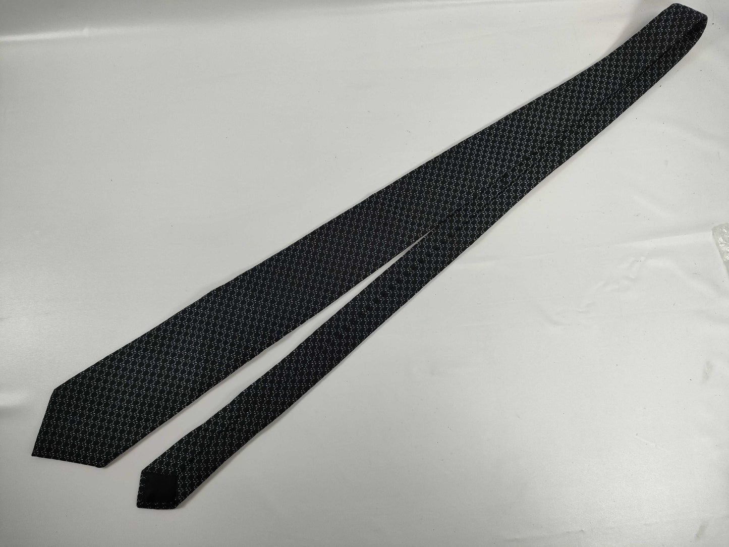 GUCCI GG Pattern Cupro Tie Black Tie
