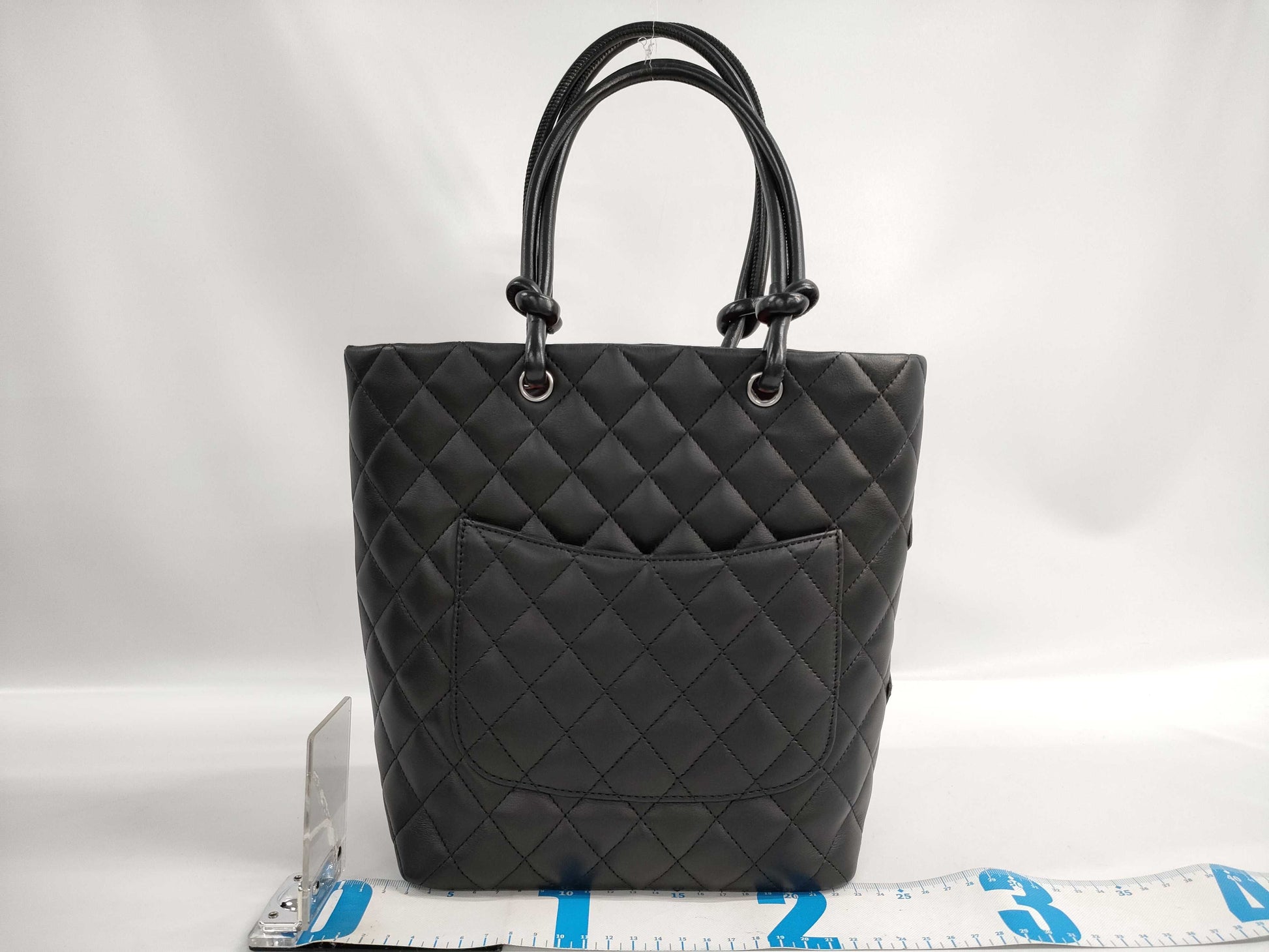 CHANEL Cambon Line Medium Tote Bag with Stickers, Cards, and Bags
