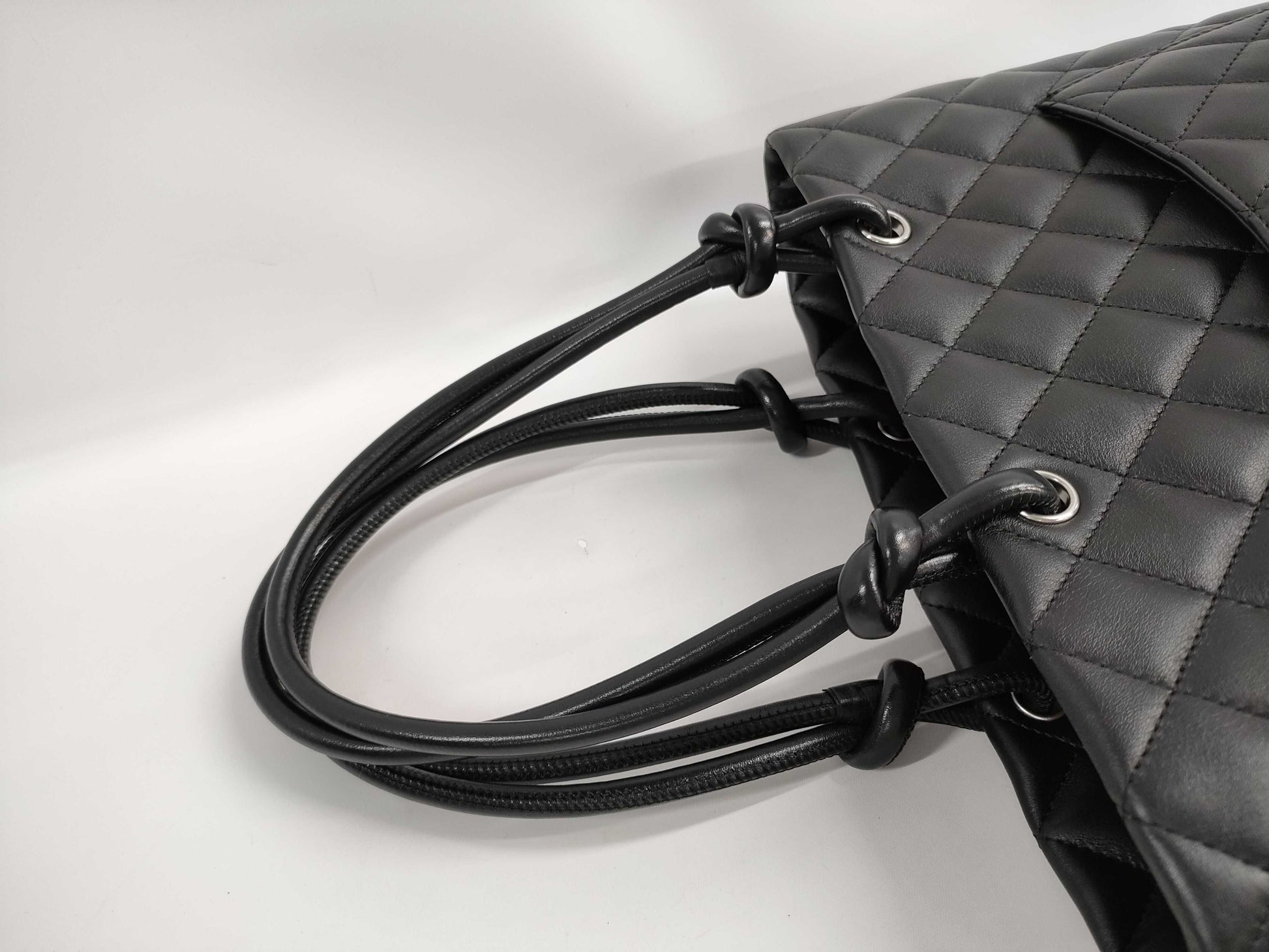 CHANEL Cambon Line Medium Tote Bag with Stickers, Cards, and Bags