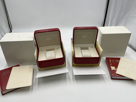 OMEGA Empty Box Set of 2 Men's Watches