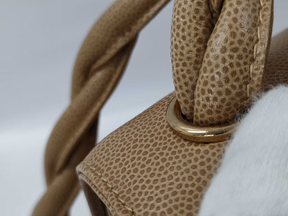 CHANEL Twist Shoulder Bag in Beige Caviar Skin