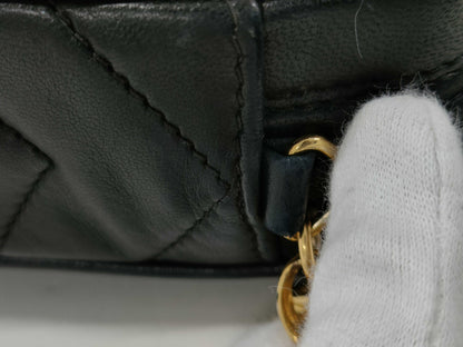 CHANEL Chevron Fringe Chain Shoulder Bag