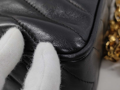 CHANEL Chevron Fringe Chain Shoulder Bag